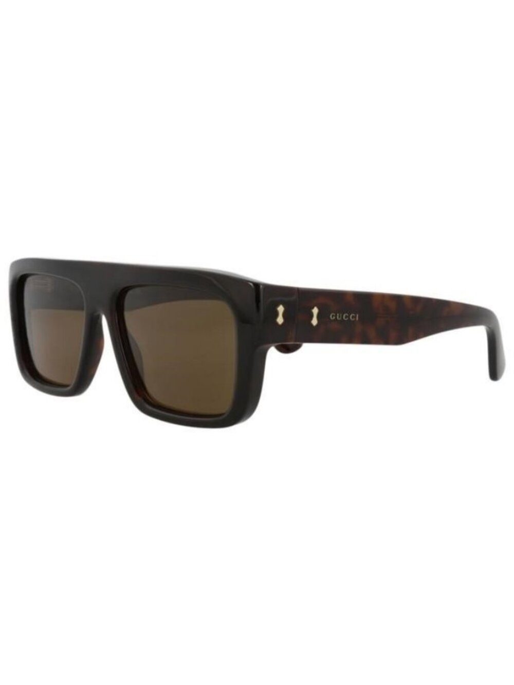 New Gucci Mens Square/Rectangle Havana Havana Brown Fashion Designer Sunglasses